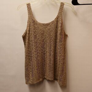 PINK Republic lace top.Size large. Beach ware, summer nights on the town. Beige.